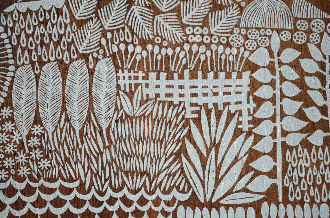 House Screen Print on Reclaimed Wood