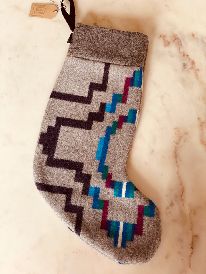 Handmade Christmas Stocking with Pendleton Wool Fabric