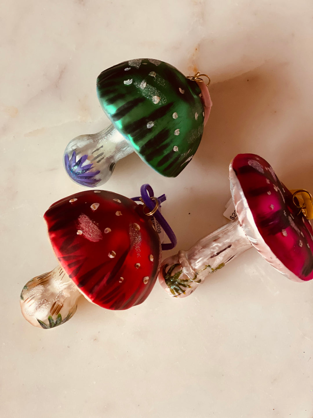 Glass Mushroom Ornament