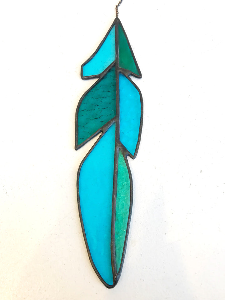 Stained Glass Feathers, Beach Palette