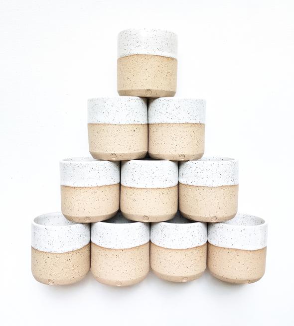Speckled Glossy White Tumbler