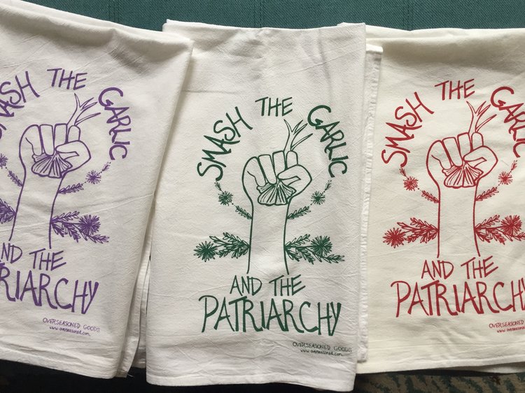 Tea Towel-Smash The Garlic And The Patriarchy