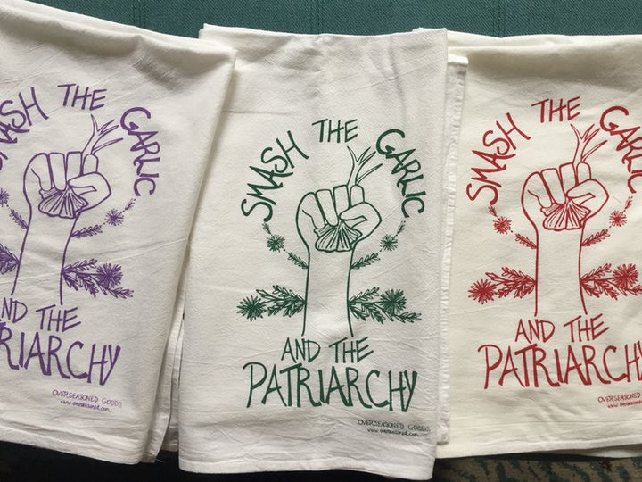 Tea Towel-Smash The Garlic And The Patriarchy