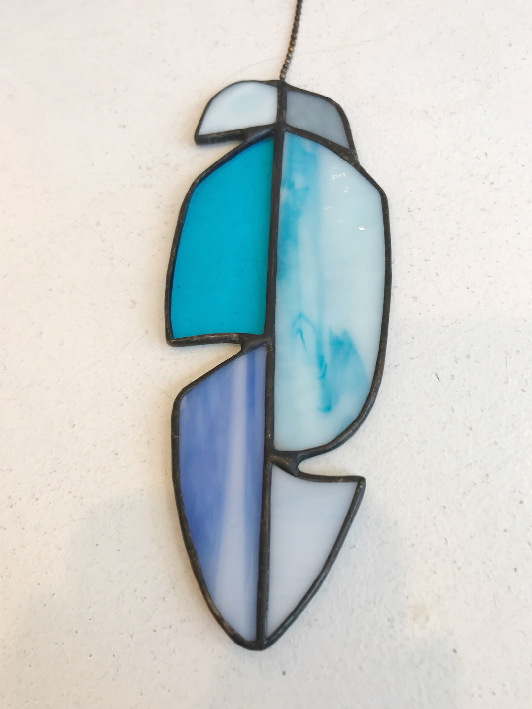 Stained Glass Feathers, Beach Palette