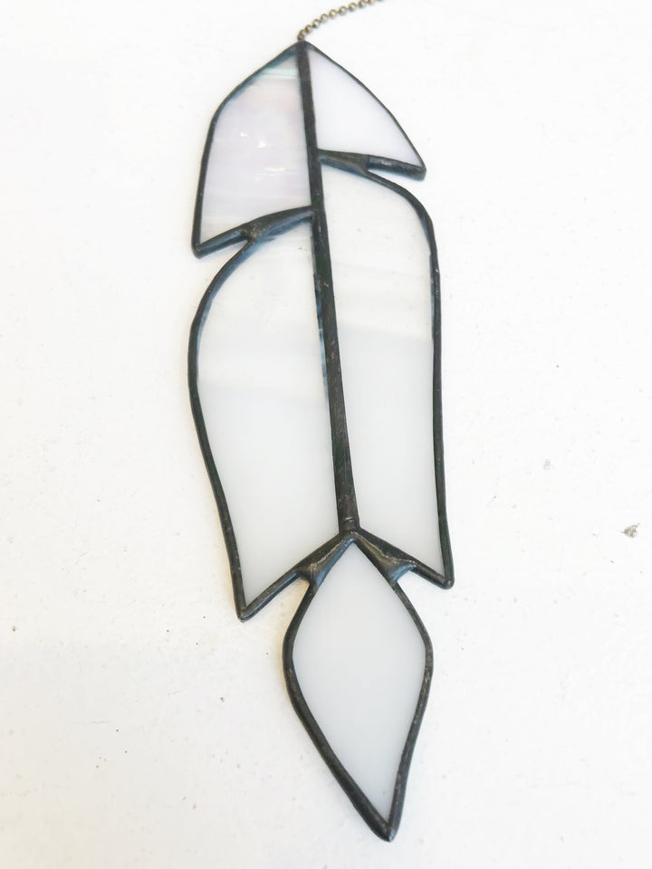 Stained Glass Feathers, Beach Palette
