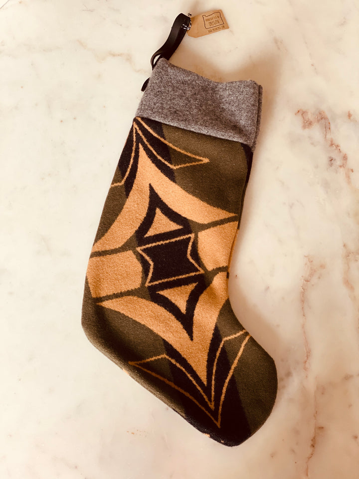 Handmade Christmas Stocking with Pendleton Wool Fabric