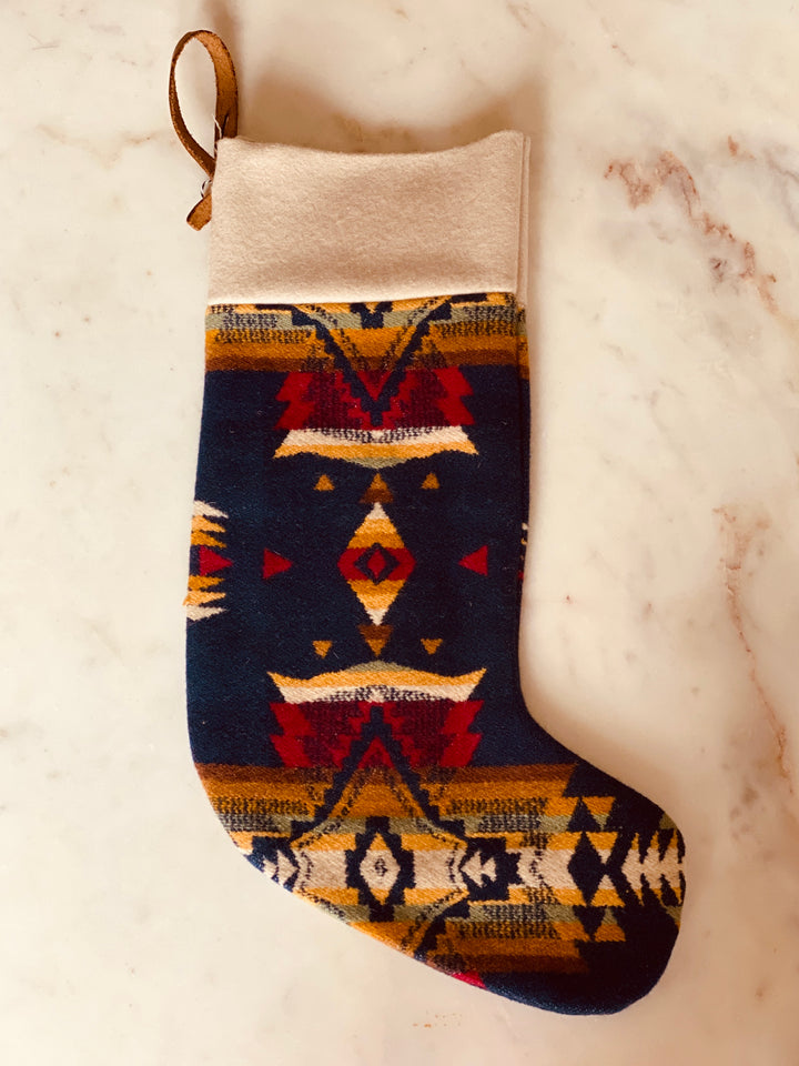 Handmade Christmas Stocking with Pendleton Wool Fabric
