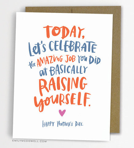 Raising Yourself Greeting Card