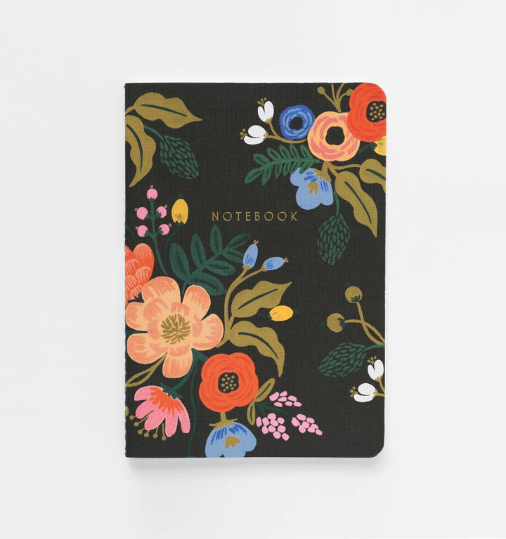 Lively Floral Stitched Notebook Set