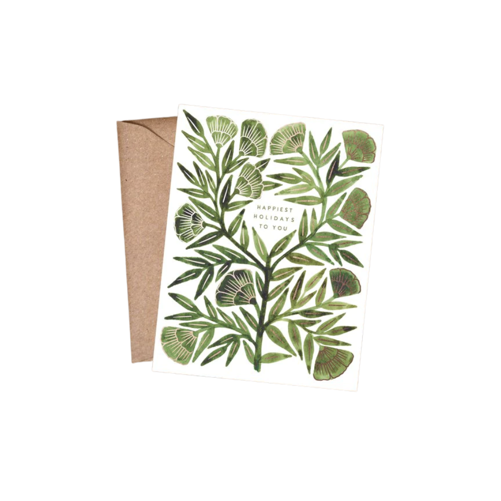 Happiest of Holidays to You - Foil Stamp Card