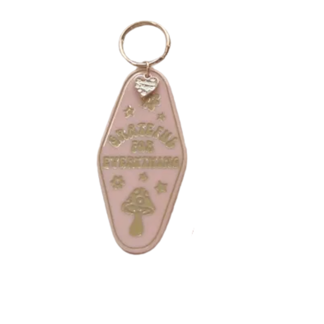 Inspirational Motel Keychains - Grateful for Everything