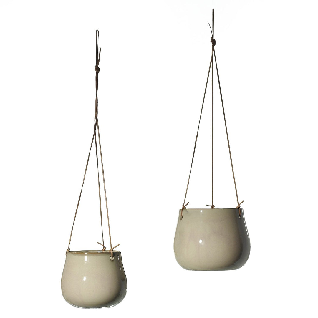 Beige Hanging Planter