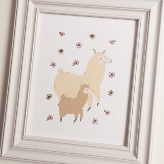 The Mama to My Llama 5x7 Art Print