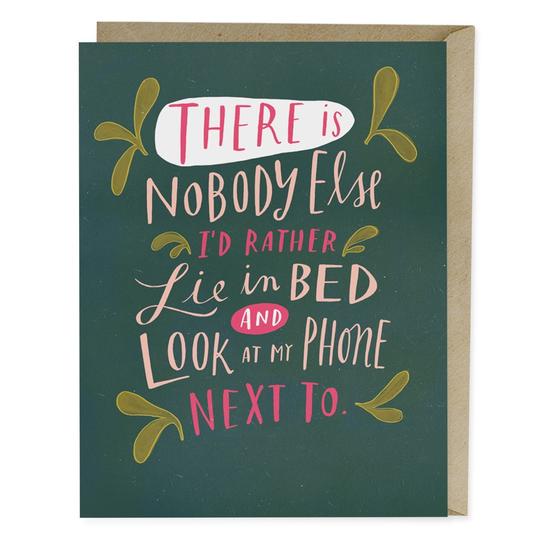Look at my Phone Next to You card