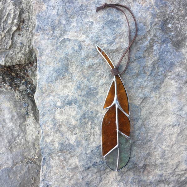 Stained Glass Feather