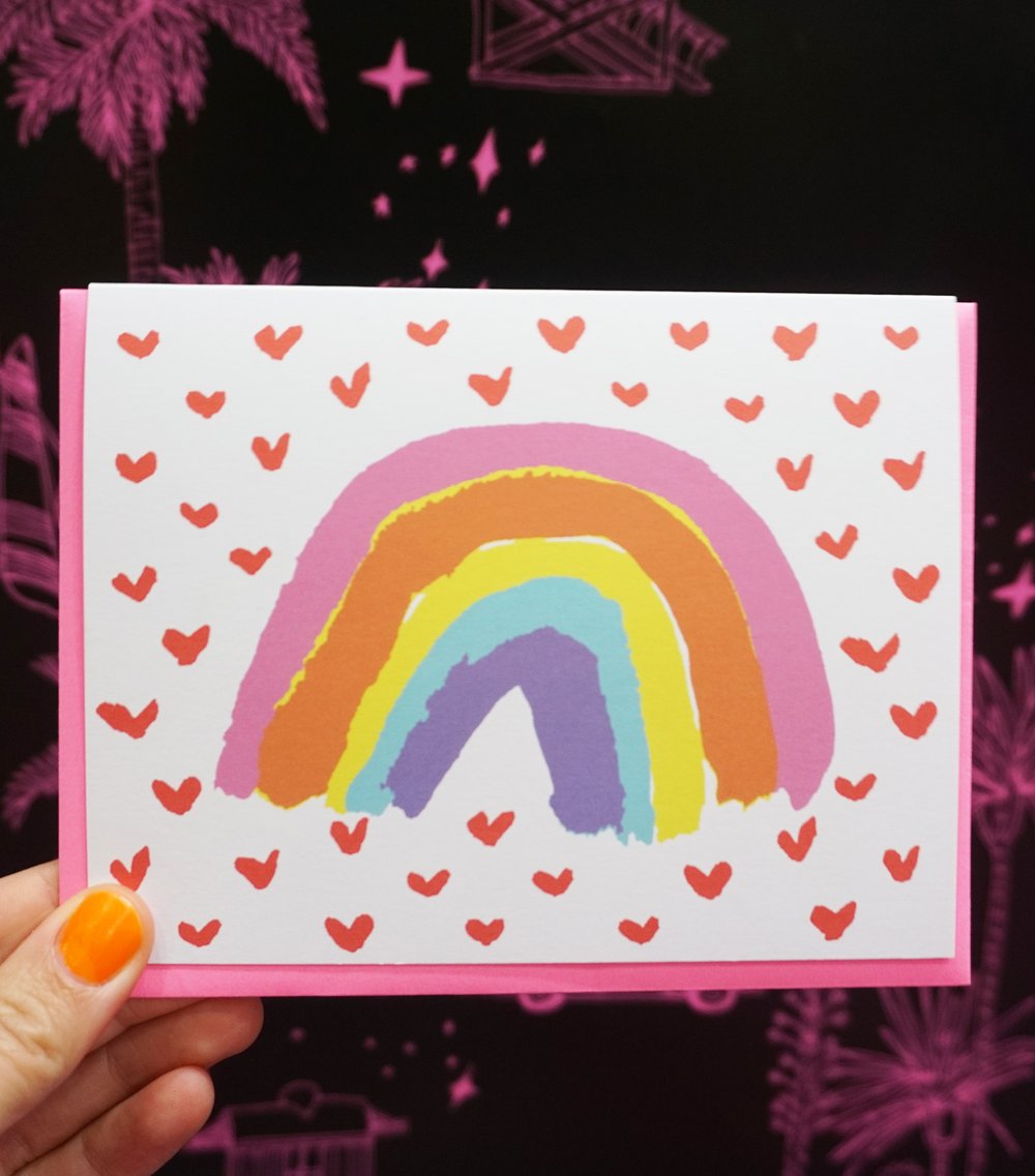 Painted Rainbow Greeting Card
