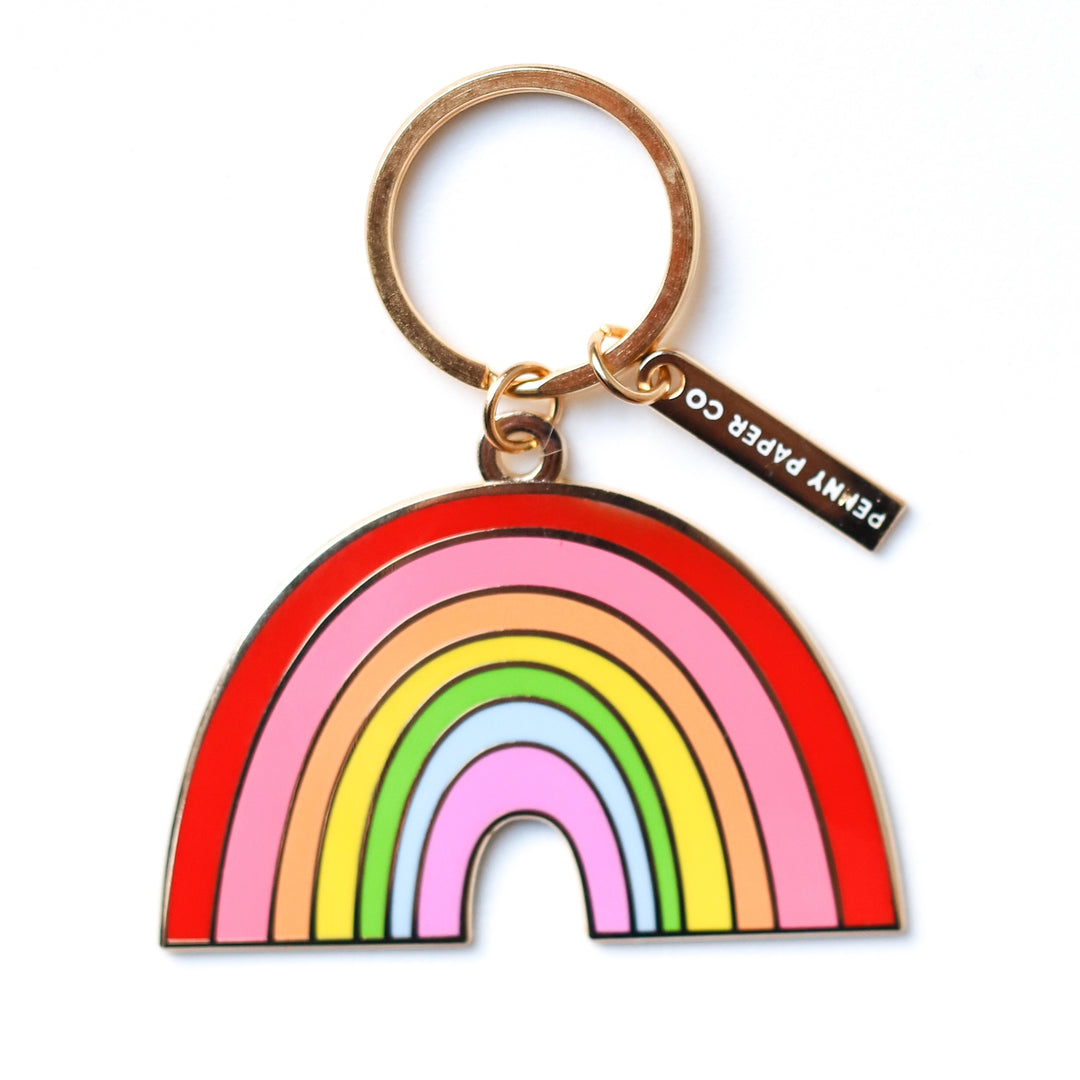 Rainbow Enamel Keychain