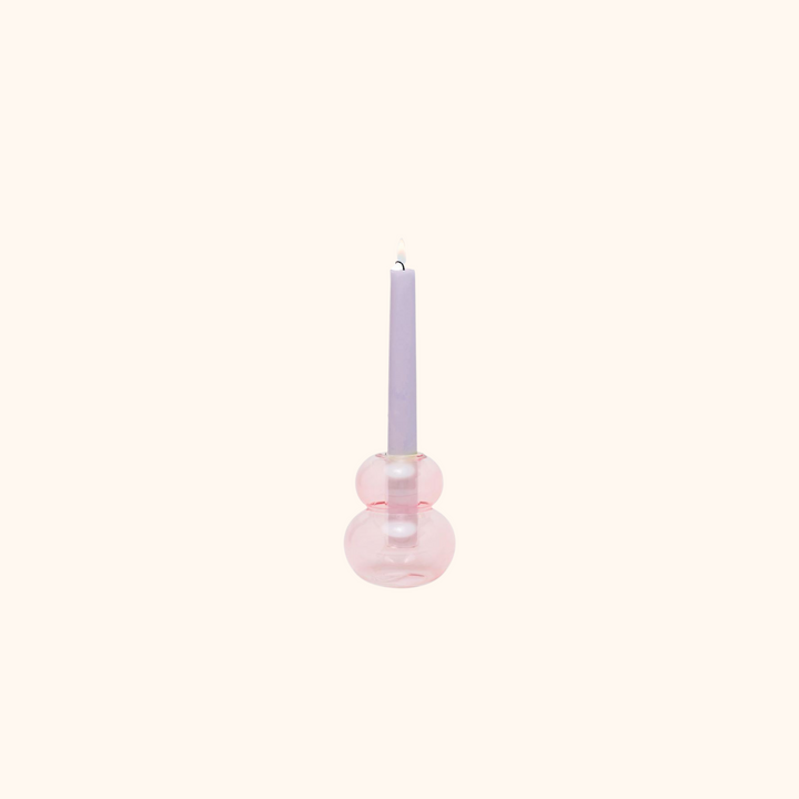 Realm Glass Bubble Stack Taper Holder