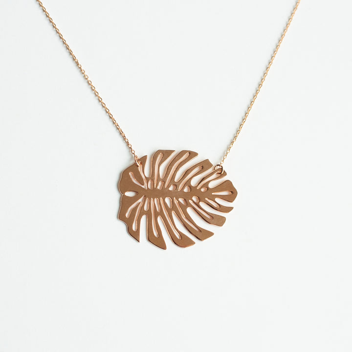 Monstera Leaf Necklace