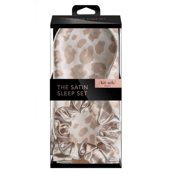 Satin Sleep Set - Leopard