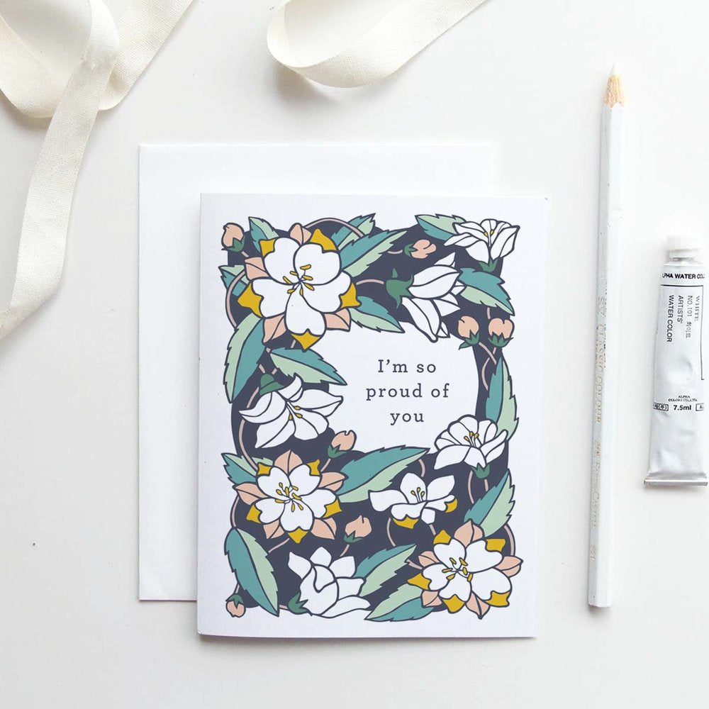 Im So Proud of You Card- Bellflower