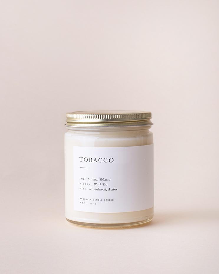 Tobacco Minimalist Candle 8oz
