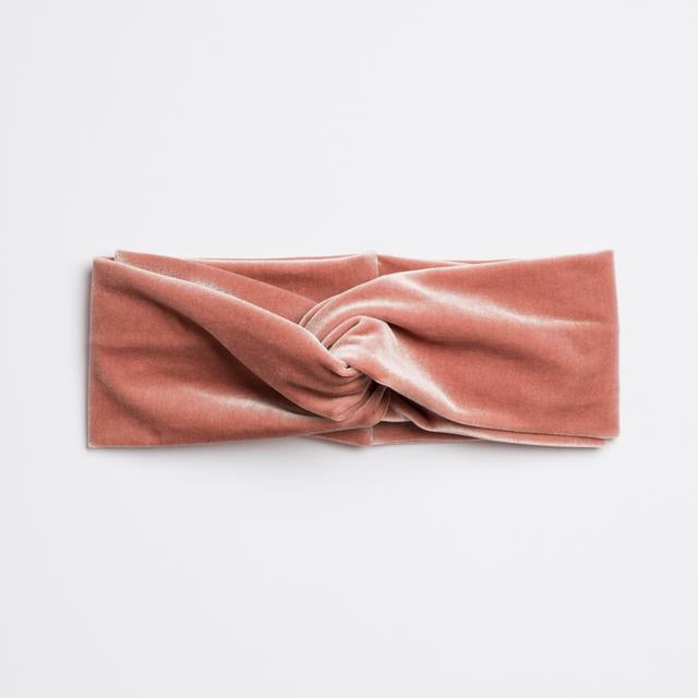 Velvet Blush Pink Turban Headband