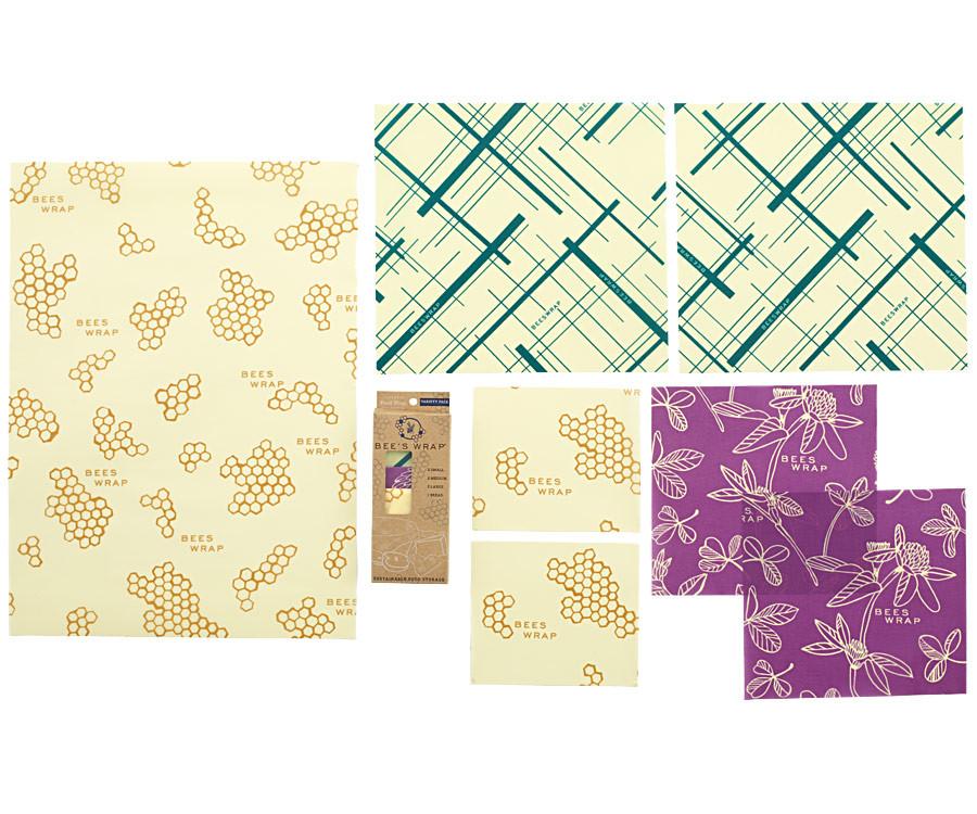 Variety Pack Bee's Wrap - Honeycomb, Clover, Geometric