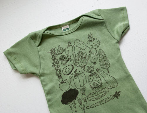 Light Green Veggie Onesie